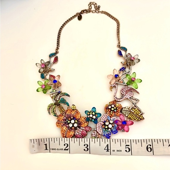 VTG Natasha,Flora & Fauna Vibrant  Statement Necklace,Perfect! Coastal Topical - Picture 6 of 7